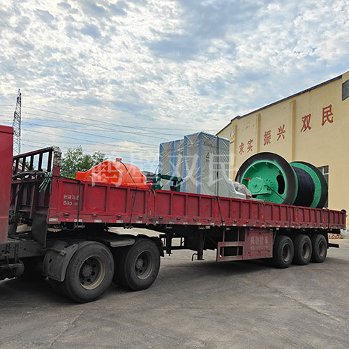 鶴壁雙民租賃絞車JK-2×1.8P礦井提升機(jī)裝車發(fā)貨！
